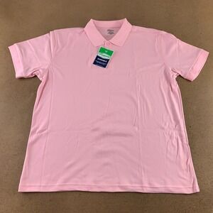 Classroom Uniforms Unisex Adult XL Pink Short Sleeve Interlock Polo NWT *Flaw